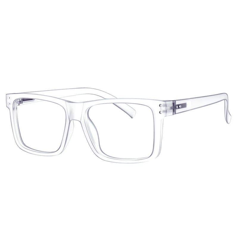 Eyekepper Oversized Reading Glasses Square Large Frame Readers for Men and Women Transparent 150