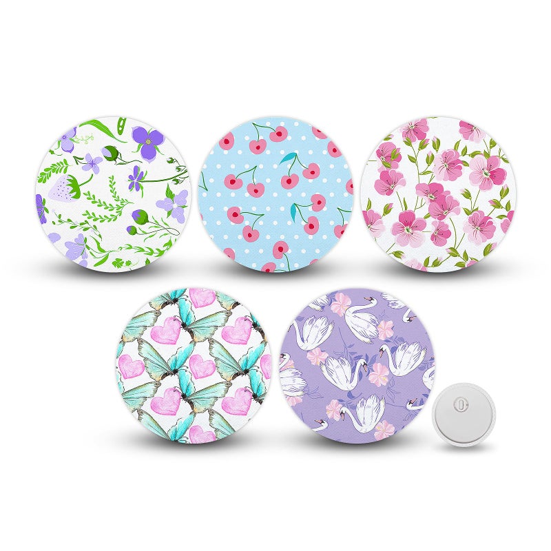 iFunyo 30 Pack Libre 3 sensors Covers,Waterproof & Sweatproof Fabric CGM Patches for Libre 3 & Plus,Latex-Free & Hypoallergenic Last for 15 Days,Bloom & Grace - Image 1
