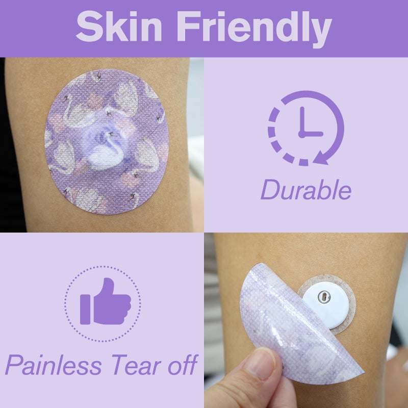 iFunyo 30 Pack Libre 3 sensors Covers,Waterproof & Sweatproof Fabric CGM Patches for Libre 3 & Plus,Latex-Free & Hypoallergenic Last for 15 Days,Bloom & Grace - Image 5