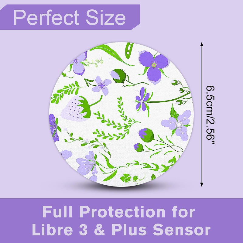 iFunyo 30 Pack Libre 3 sensors Covers,Waterproof & Sweatproof Fabric CGM Patches for Libre 3 & Plus,Latex-Free & Hypoallergenic Last for 15 Days,Bloom & Grace - Image 4