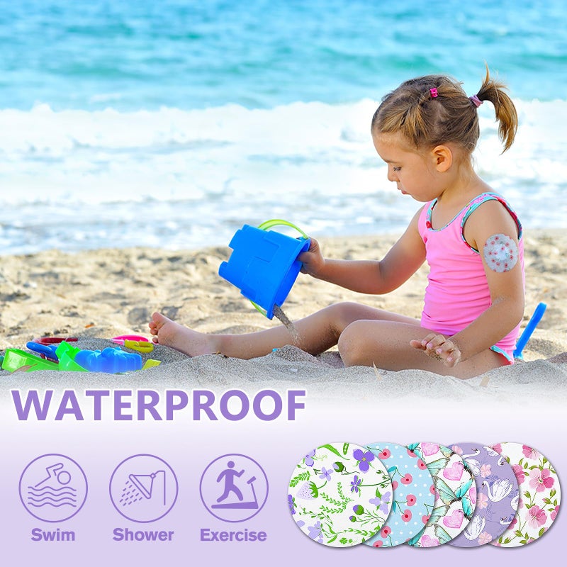 iFunyo 30 Pack Libre 3 sensors Covers,Waterproof & Sweatproof Fabric CGM Patches for Libre 3 & Plus,Latex-Free & Hypoallergenic Last for 15 Days,Bloom & Grace - Image 3