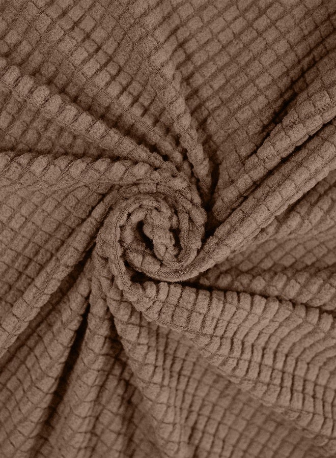 ايست من نون غطاء أريكة بتصميم مرن مع قاعدة مطاطية، قماش سهل الانزلاق - رائع لحماية الأثاث، قابل للغسل وصديق للكلاب/القطط - 3 مقاعد (180-230 سم) - كاكي - Image 3