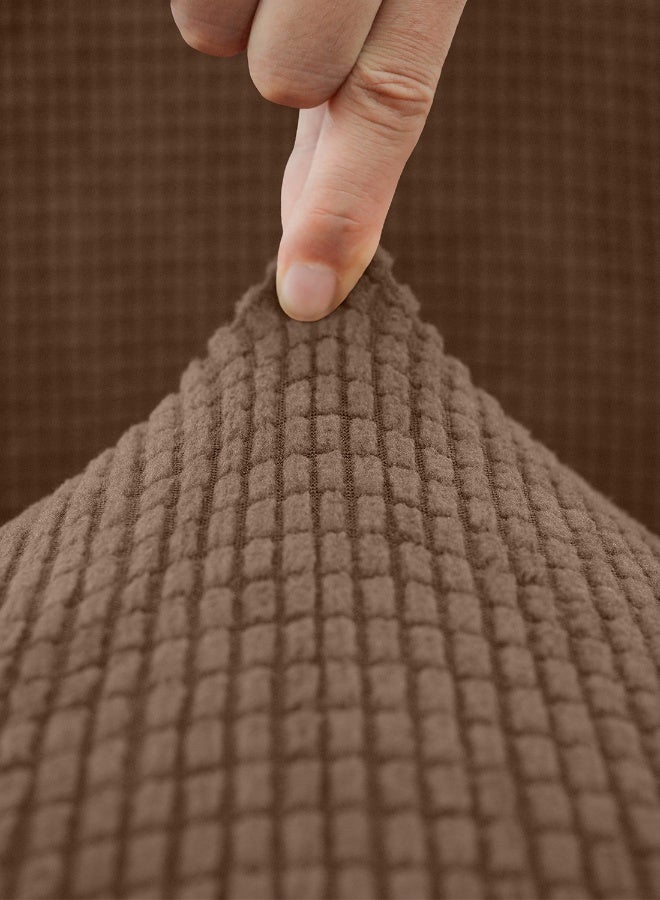 ايست من نون غطاء أريكة بتصميم مرن مع قاعدة مطاطية، قماش سهل الانزلاق - رائع لحماية الأثاث، قابل للغسل وصديق للكلاب/القطط - 3 مقاعد (180-230 سم) - كاكي - Image 5