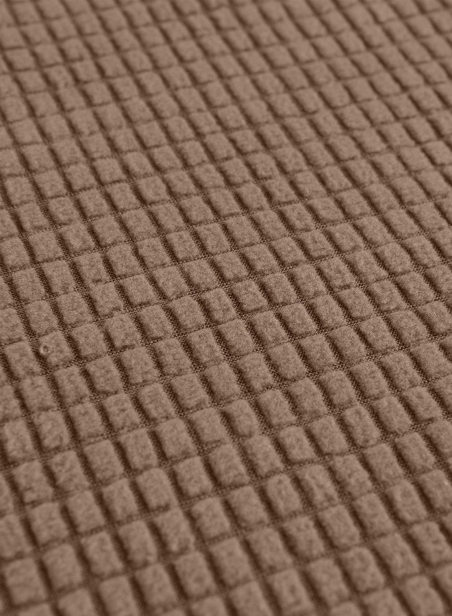 Stretch Fit Texture Sofa Cover with Elastic Bottom, Soft Slipcover Fabric - Great for Furniture Protection, Washable & Dog/Cats Friendly - 3 Seater (1 image 7
