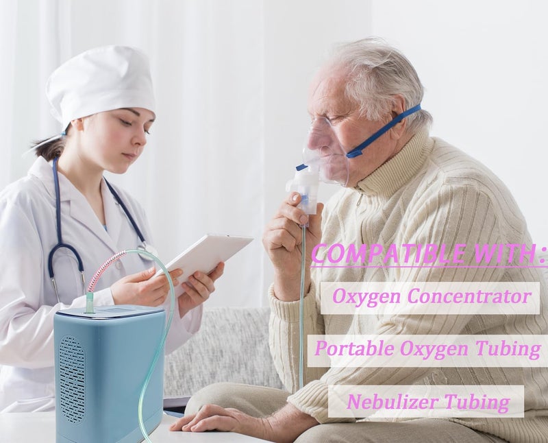 حامل Okueejur 20 قطعة لأنابيب خرطوم الأكسجين يدعم خرطوم الأكسجين للحفاظ على خرطوم الأكسجين من الالتواء متوافق مع أنابيب الأكسجين المحمولة لخرطوم الأكسجين (أزرق + بيك) - Image 4