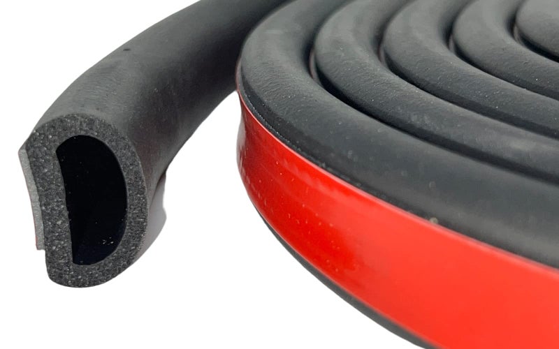ESI D Shaped EPDM Foam Rubber Multi-Use Seal (.687 inch Height; .875 inch Width; 25FT Length) with 3M 4011, Weather Stripping for Doors, Windows, Cars, Trucks, RVs, Boats - Image 3