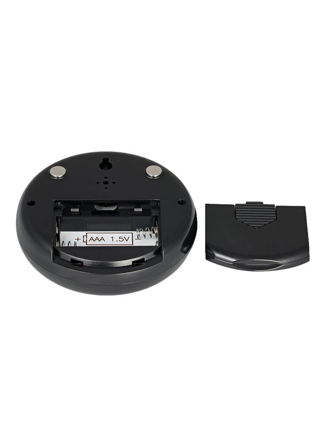 Digital Temperature Humidity Meter Alarm Clock Black - Image 5
