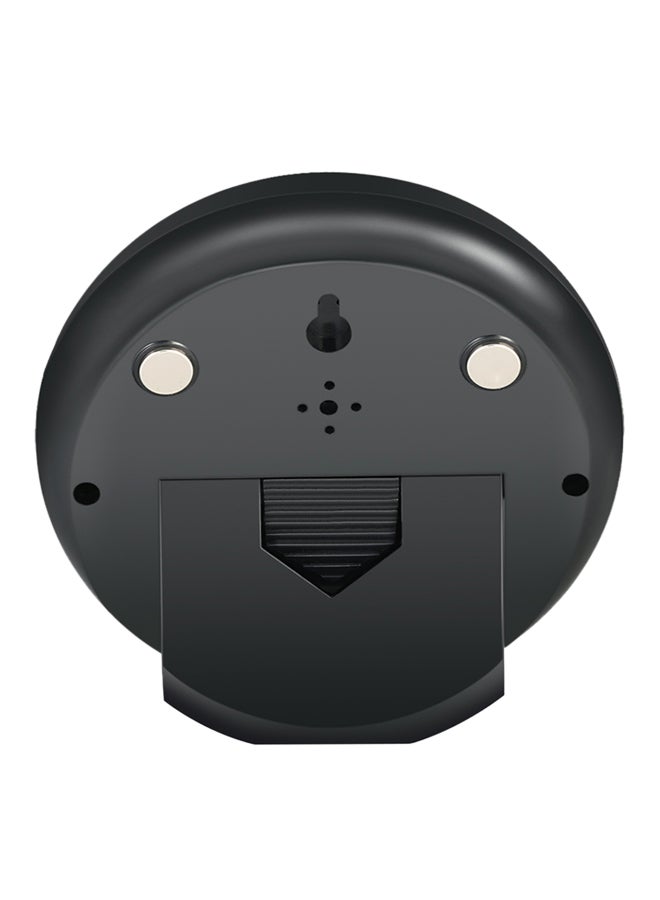 Digital Temperature Humidity Meter Alarm Clock Black - Image 3
