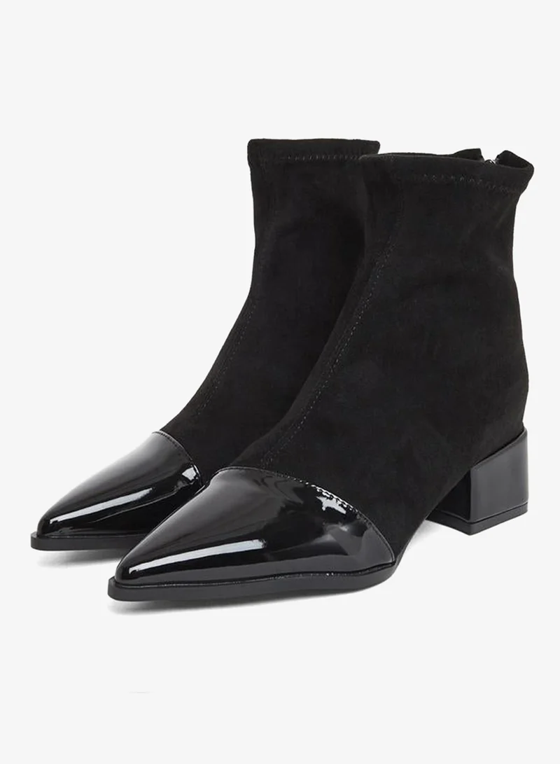 Take Two Women Block Suede and Patent Ankle Boots