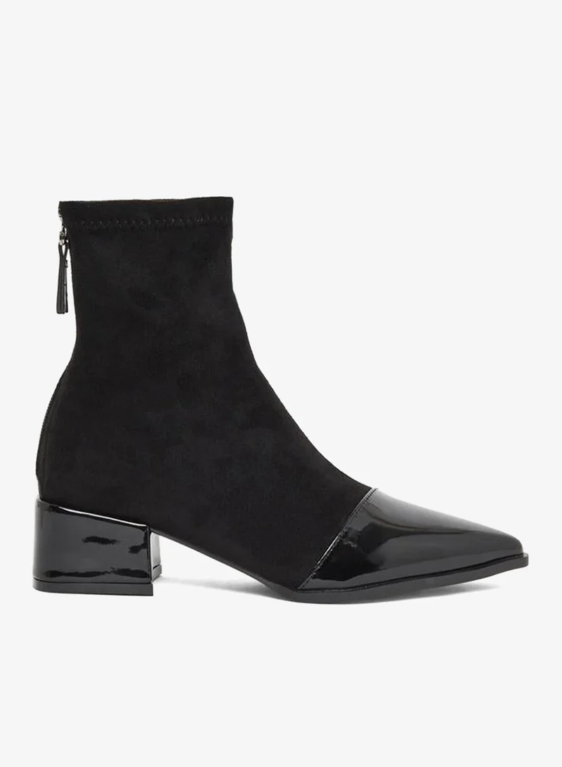 Take Two Women Block Suede and Patent Ankle Boots