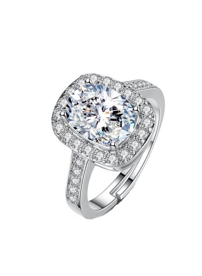 سنسيب مجموعة خواتم زركونيا قابلة للتعديل للنساء - مظهر مصمم ملكي مع صندوق هدايا فاخر - Image 5