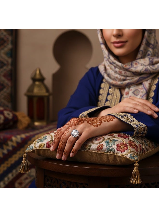 سنسيب مجموعة خواتم زركونيا قابلة للتعديل للنساء - مظهر مصمم ملكي مع صندوق هدايا فاخر - Image 2