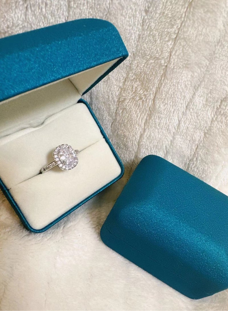 سنسيب مجموعة خواتم زركونيا قابلة للتعديل للنساء - مظهر مصمم ملكي مع صندوق هدايا فاخر - Image 3