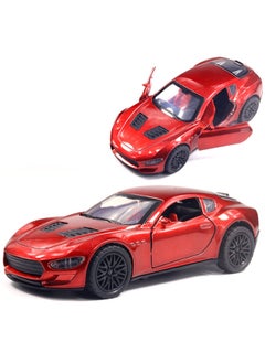 Off-Road Alloy Car Model Children's Toy Sound And Light Automobile Model Display Car For Boys Non-Radio Controlled Toys-Color:[Sound And Light Version] Ma Red