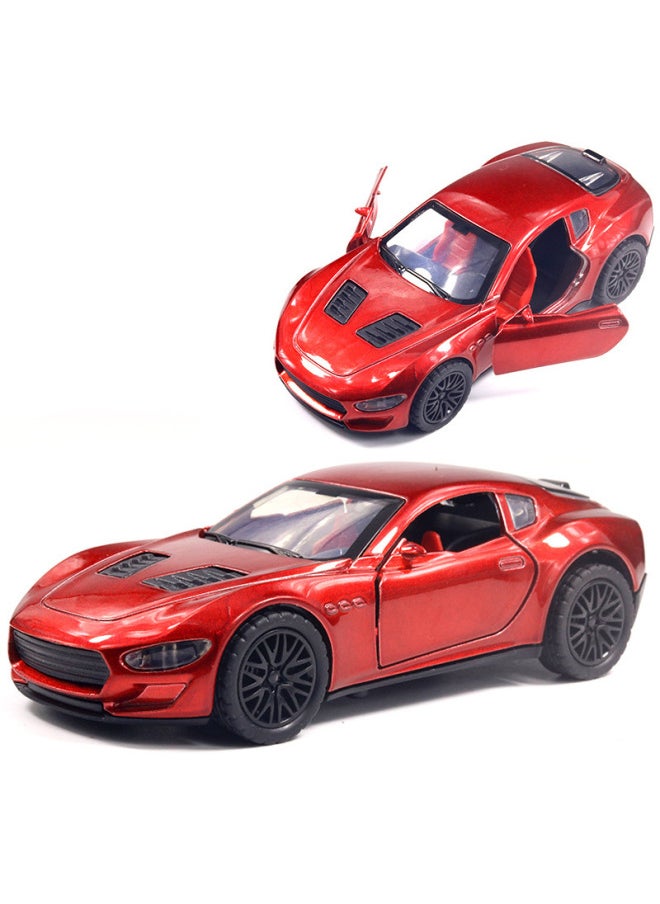 Generic - Off-Road Alloy Car Model Children's Toy Sound And Light Automobile Model Display Car For Boys Non-Radio Controlled Toys-Color:[Sound And Light Version] Ma Red - Image 1