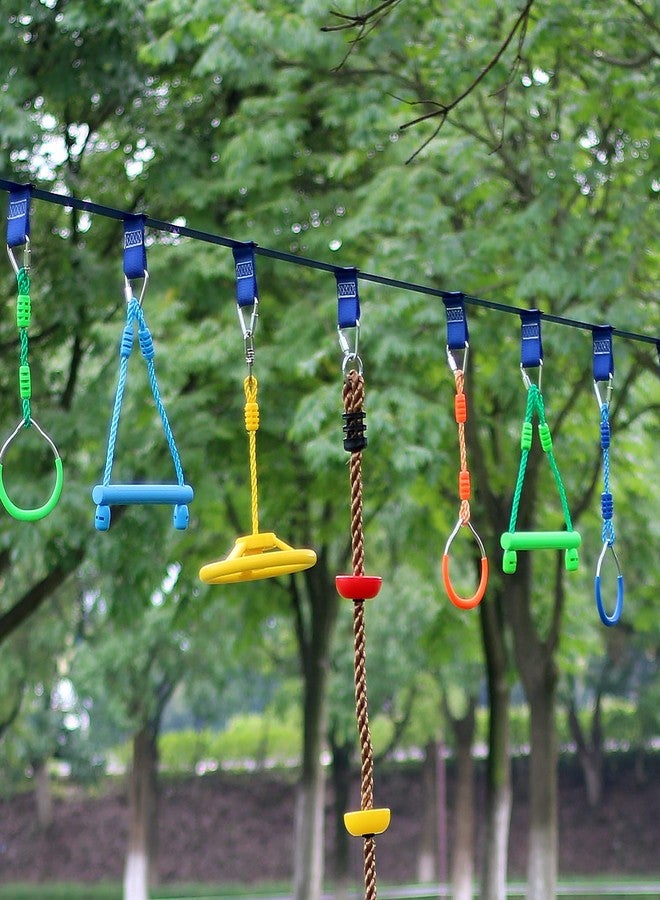 Rainbow Craft 3-Pack Kids Ninja Monkey Bars - Trapeze Swing Bars for Ninja Obstacle Course Attachments - 3pc of Blue, Red & Green Color - Image 4