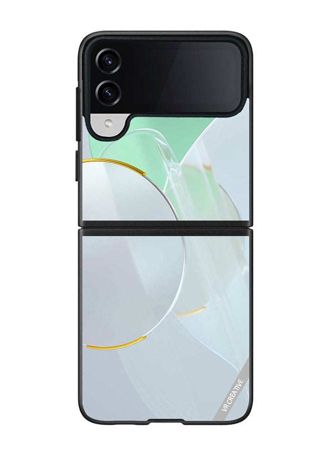 VR CREATIVE Protective Case Cover For Samsung Galaxy Z Flip4 Layers Design Multicolour - Image 1