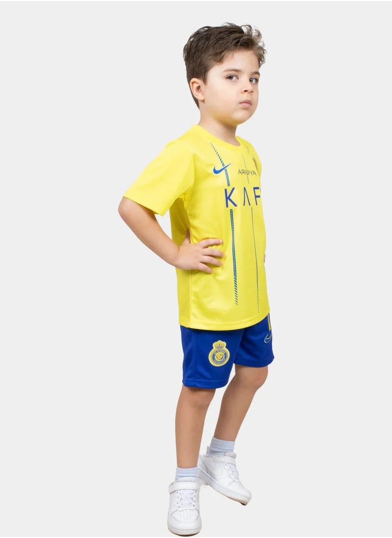 AL Nasar Riyadh Ronaldo Jersey for Kids, New Season 23/24 Al Nassr Home Football Jersey with Shorts - pzsku/ZA1E0B98771831C2BFCC2Z/45/_/1720816305/ea8fbdfd-348f-4995-9955-b95e45543570