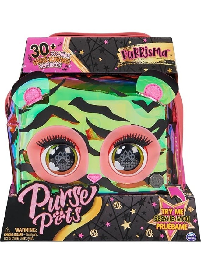 Purse Pets Micros Roarin’ Rainbow Tiger Interactive Purse – Blinking Eyes, Music & Games – Girls Fashion Toy 5Y+ - Image 1