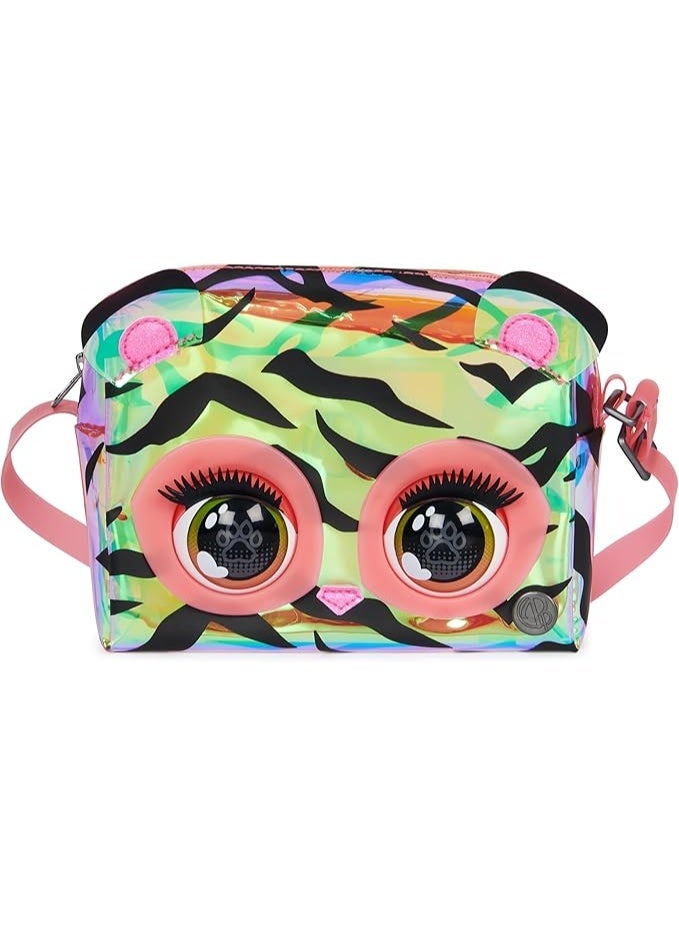 Purse Pets Micros Roarin’ Rainbow Tiger Interactive Purse – Blinking Eyes, Music & Games – Girls Fashion Toy 5Y+ - Image 2