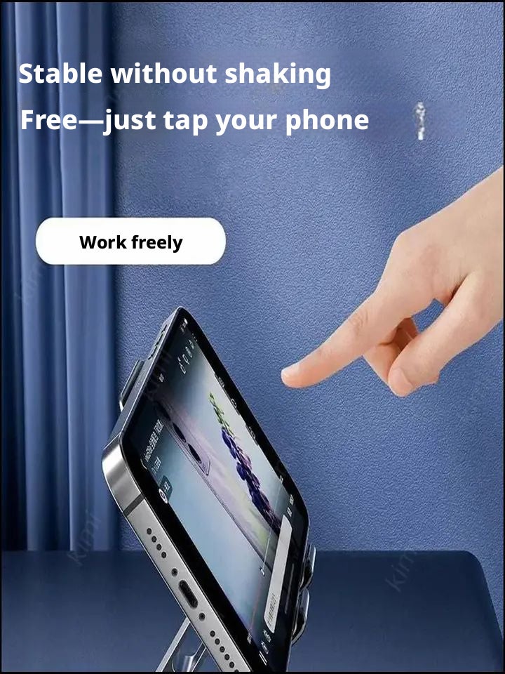 Metal Phone Stand, 360 Degree Rotating, Foldable Desktop Holder for Tablet - Image 3