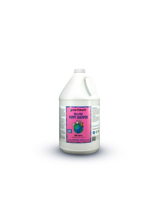 earthbath , Ultra-Mild Wild Cherry Puppy Shampoo - Extra Gentle & Tearless Dog Shampoo, Made in USA, Deodorizing Dog Wash, Cruelty Free Puppy Supplies, Shampoo for Smelly Dogs - 128 Oz (1 Pack) - Image 1
