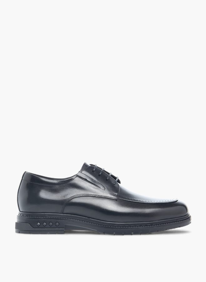 Le Confort Mens Solid Derby Shoes With Lace-Up Closure  - Image 3