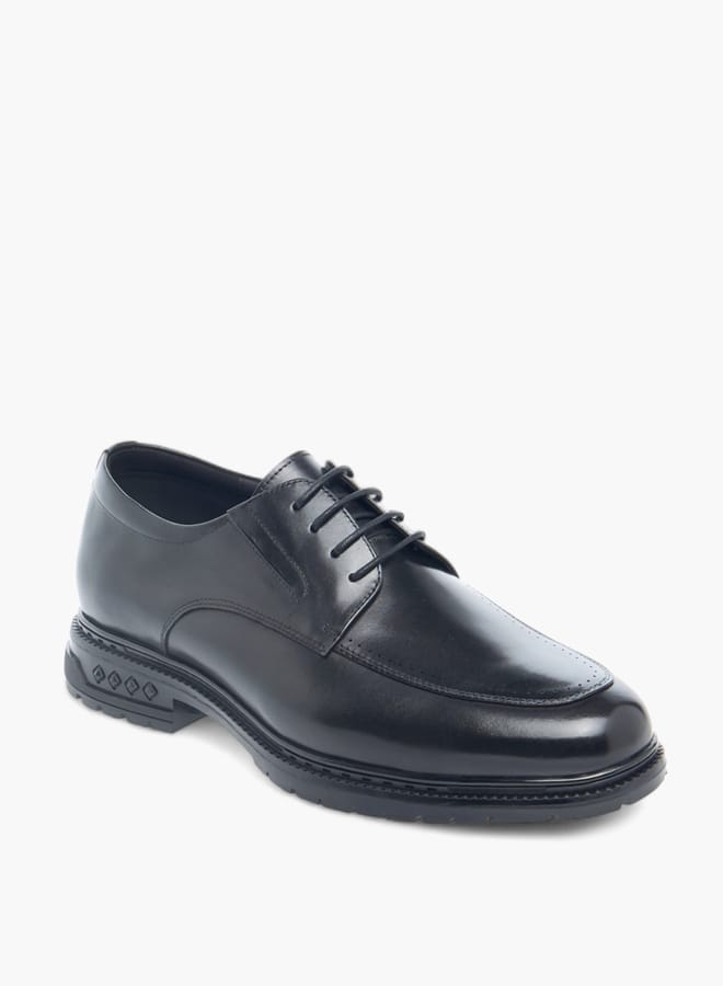 Le Confort Mens Solid Derby Shoes With Lace-Up Closure  - Image 1