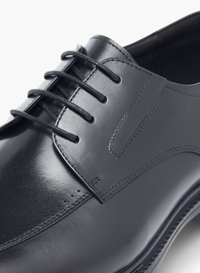 Le Confort Mens Solid Derby Shoes With Lace-Up Closure  - Image 4
