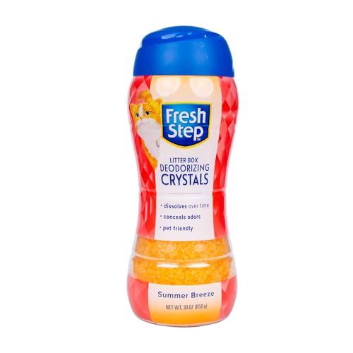 Fresh Step Cat Litter Crystals Deodorizer, Non Toxic Odor Neutralizing Crystals for Litter Boxes that Help Control Smells and Keep Home Areas Fresh, Summer Breeze Scent, 30 Ounce - Image 1