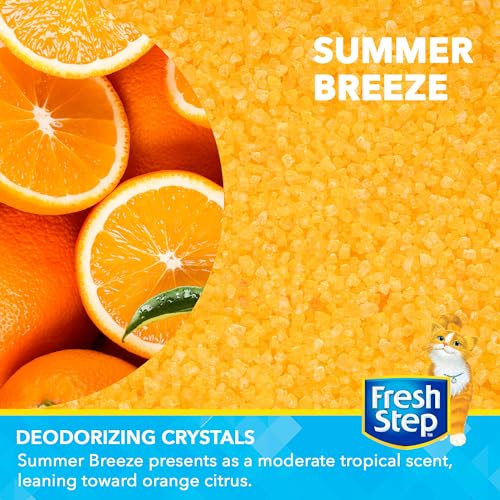Fresh Step Cat Litter Crystals Deodorizer, Non Toxic Odor Neutralizing Crystals for Litter Boxes that Help Control Smells and Keep Home Areas Fresh, Summer Breeze Scent, 30 Ounce - Image 2