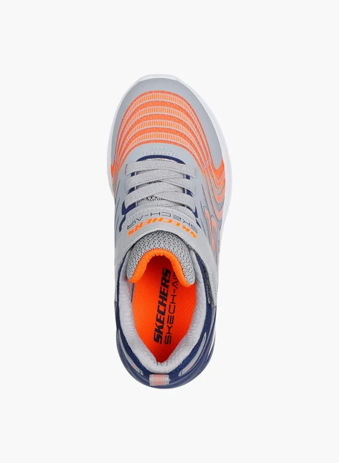 SKECHERS Boys' Printed Sneakers With Hook And Loop Closure - Microspec Max Advance