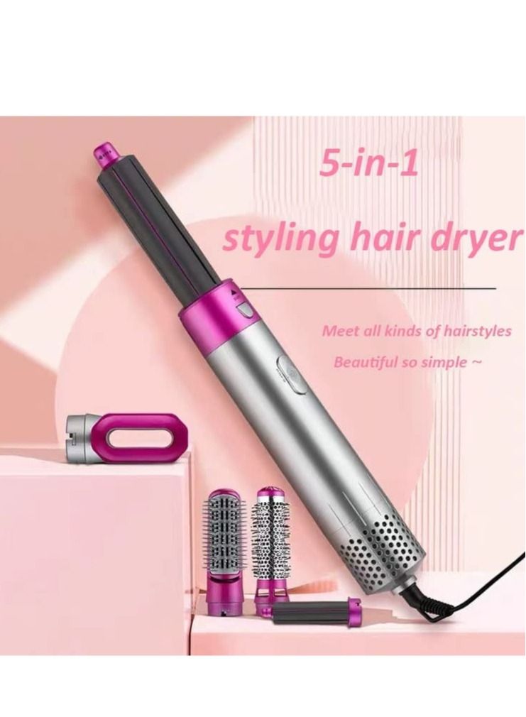 Hair Dryer Brush 5 In 1 Hair Blower Brush Hot Air Styler Comb One Step Hairdryer Electric Blowing Hair Dryer Auto Curling Iron - Image 3