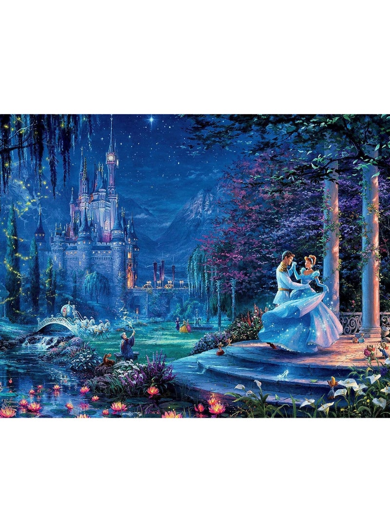 Ceaco سيكو - مجموعة 4 في 1 - توماس كينكيد - مجموعة أحلام ديزني - سندريلا، ملك الأسد، ميكي وميني، وذا ليتل ميرميد - (4) 500 قطعة ألغاز متشابكة، زرقاء - Image 3