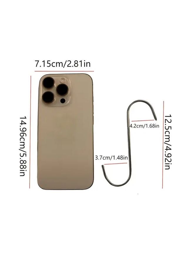 20 قطعة من خطافات S الفولاذية المقاومة للصدأ ثقيلة الاستخدام لتعليق اللحوم والشواء والجزارة والاستخدام التجاري والمنزلي - Image 4