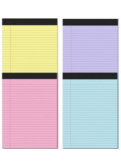 Mintra Mintra Block Note 50 Sheets, Colored Pads 8.5inx11in, 4 Pack, Lined Note Pads 21.6cmx27.9cm College Ruled  - Image 1