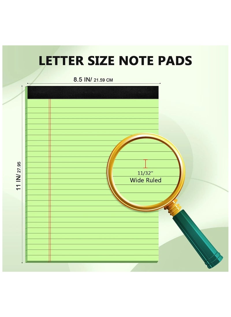 Mintra - Mintra Block Note 50 Sheets, Colored Pads 8.5inx11in, 4 Pack, Lined Note Pads 21.6cmx27.9cm College Ruled - Image 1