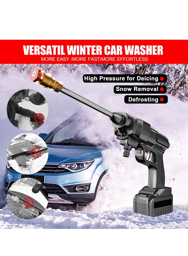 24V Cordless Portable Washer Electric High Pressure Cleaner Machine 200W 30Bar Lithium Handheld Car Cleaning Device With Foam Generator Nozzle Water Pump  - Image 3