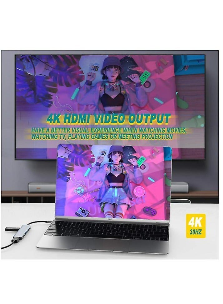 ELTRAZONE 7 in 1 USB C Multiport Adapter for Macbook Pro/Air & Type C Enable Devices - Image 4