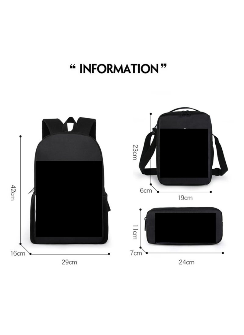 Generic - Cartoon anime backpack for primary and secondary school students, large capacity casual lightweight backpack, cartoon shoulder bag, pencil case, pencil case, and pencil case - Image 1