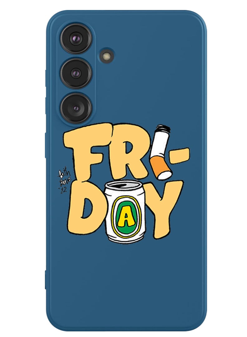 Theodor Protective Slim Fit Case Liquid Silicone Cover with Full Body Protection Anti-Scratch Shockproof Case For Samsung Galaxy S24 Plus (Blue) - Friday - Image 1