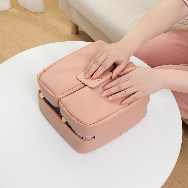 Portable Waterproof Cosmetic Bag for Women, Foldable and Multi-Compartment - Image 4