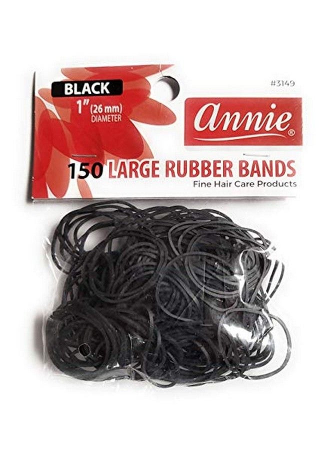 Annie - 150 Rubber Bands 3149 Large Size Black - Image 1