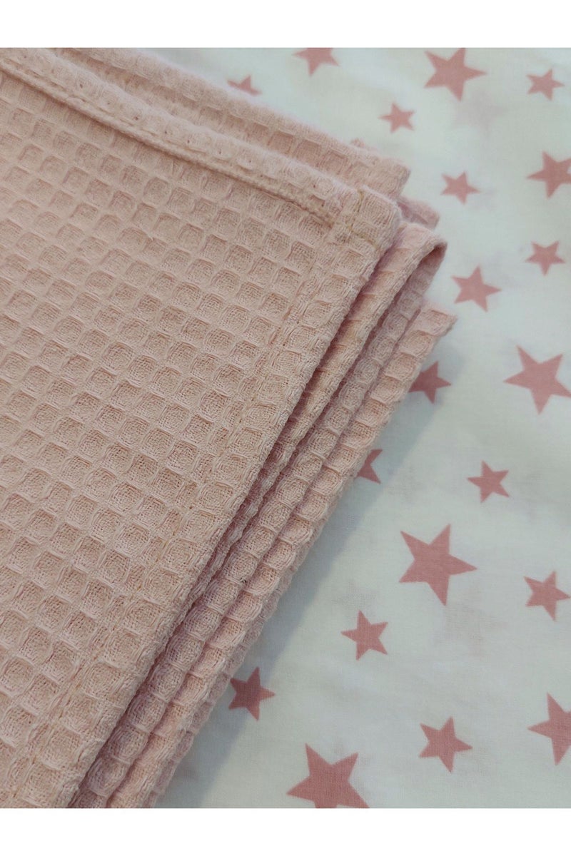 100% Cotton Baby Pique Set – Powder Star Patterned, Soft & Breathable Sleep Set - Image 5