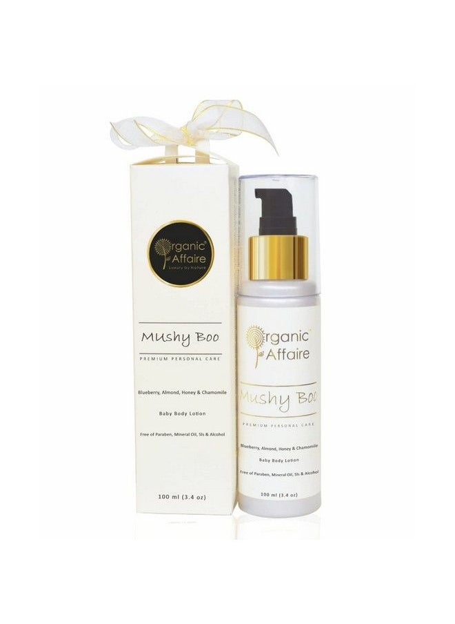 Organic Affaire - Natural Baby Lotion Mushy Boo (Honey Blueberry Shea Butter Almond & Chamomile Oil) ; Free From Paraben Mineral Oil & Sulfates 100Ml - Image 1
