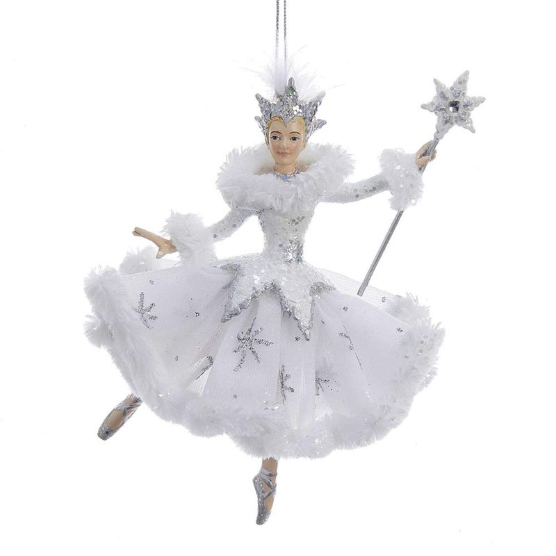 Kurt S Adler White and Silver Snow Queen Ballerina Ornament C9256 NewChristmas