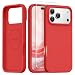 GONEZ Magnetic for iPhone 17 Pro Case Compatible with MagSafe AntiScratch Microfiber Lining Screen Protector Silicone Camera Control Shockproof Slim Phone Cover 63 inch Red - Image 2