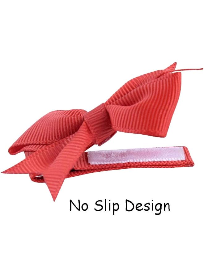 ديد 50 قطعة من فيونكات الشعر الصغيرة مقاس 2 بوصة للفتيات من شريط جروسجرين فيونكات شعر دائرية مبطنة بالكامل مشابك شعر للأطفال الصغار في أزواج - Image 3