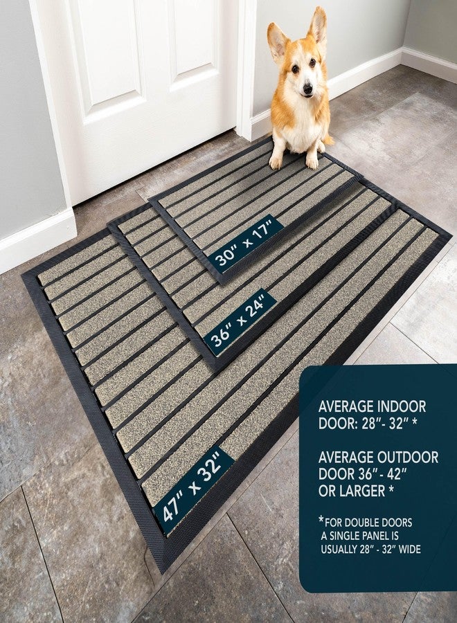 ubdyo Extra Durable Door Mat - Dirt Trapping Outdoor Welcome Mats - Non-Slip Outdoor Indoor Entrance - Low Profile Front Doormat (36" x 24", Bright Beige) - Image 3