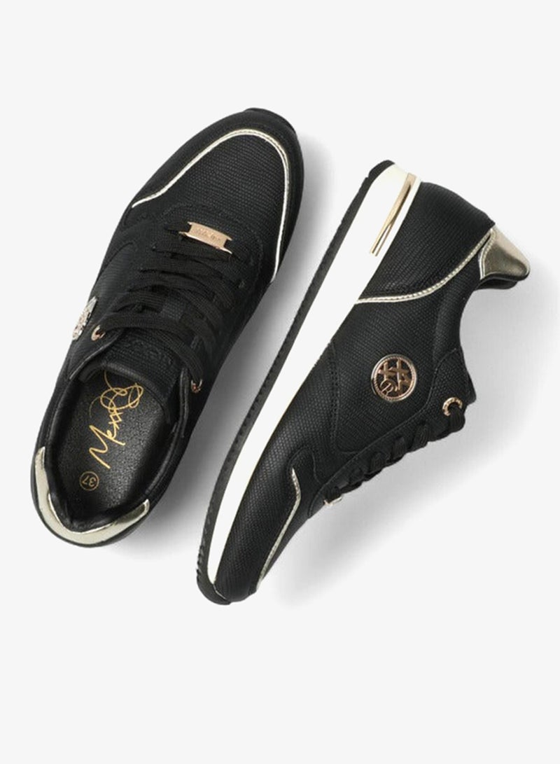 MEXX Panelled Lace-Up Sneakers with Metallic Accent - Image 5